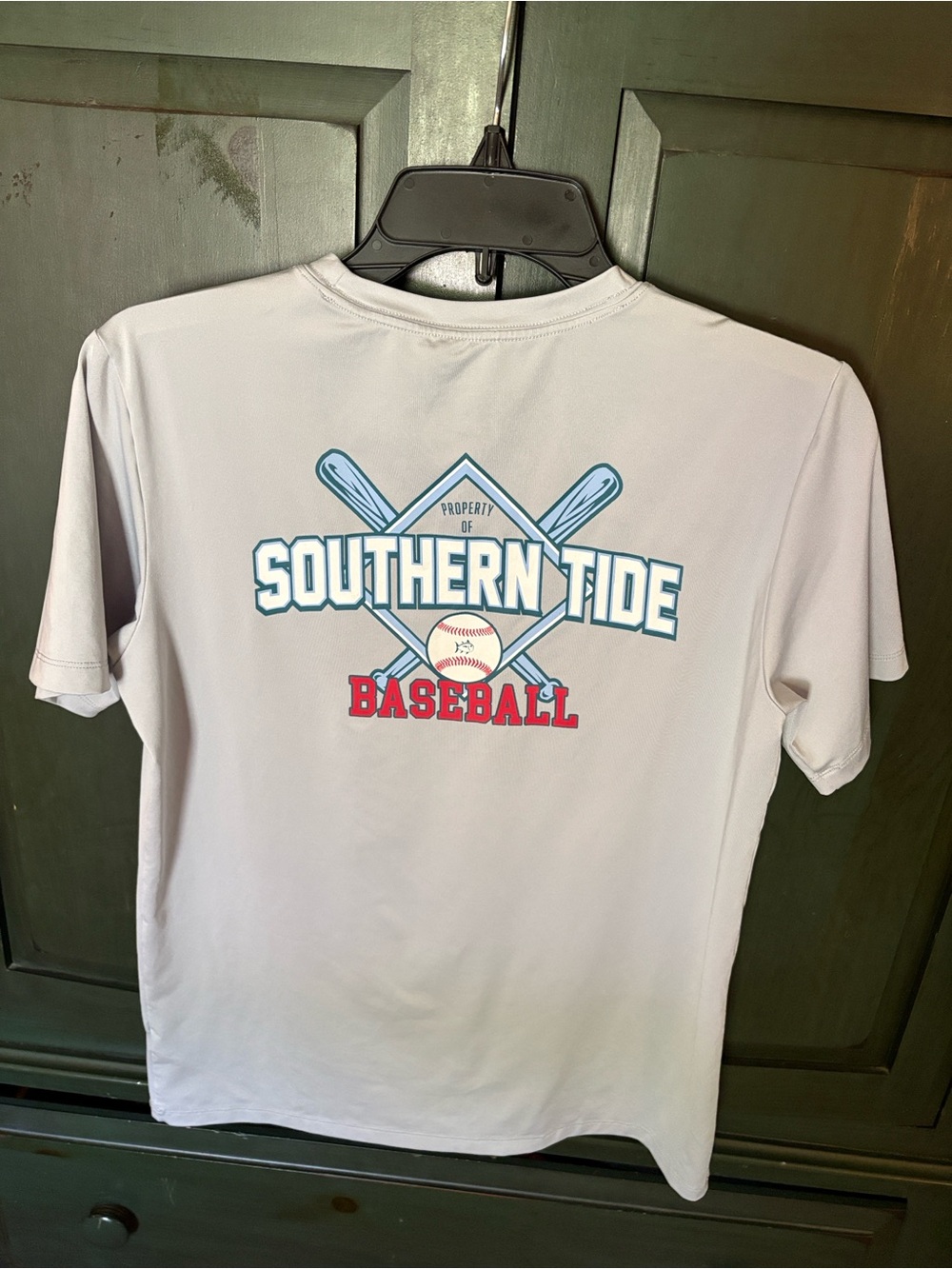 Southern Tide Boy’s Short Sleeve Performance Tee light gray
